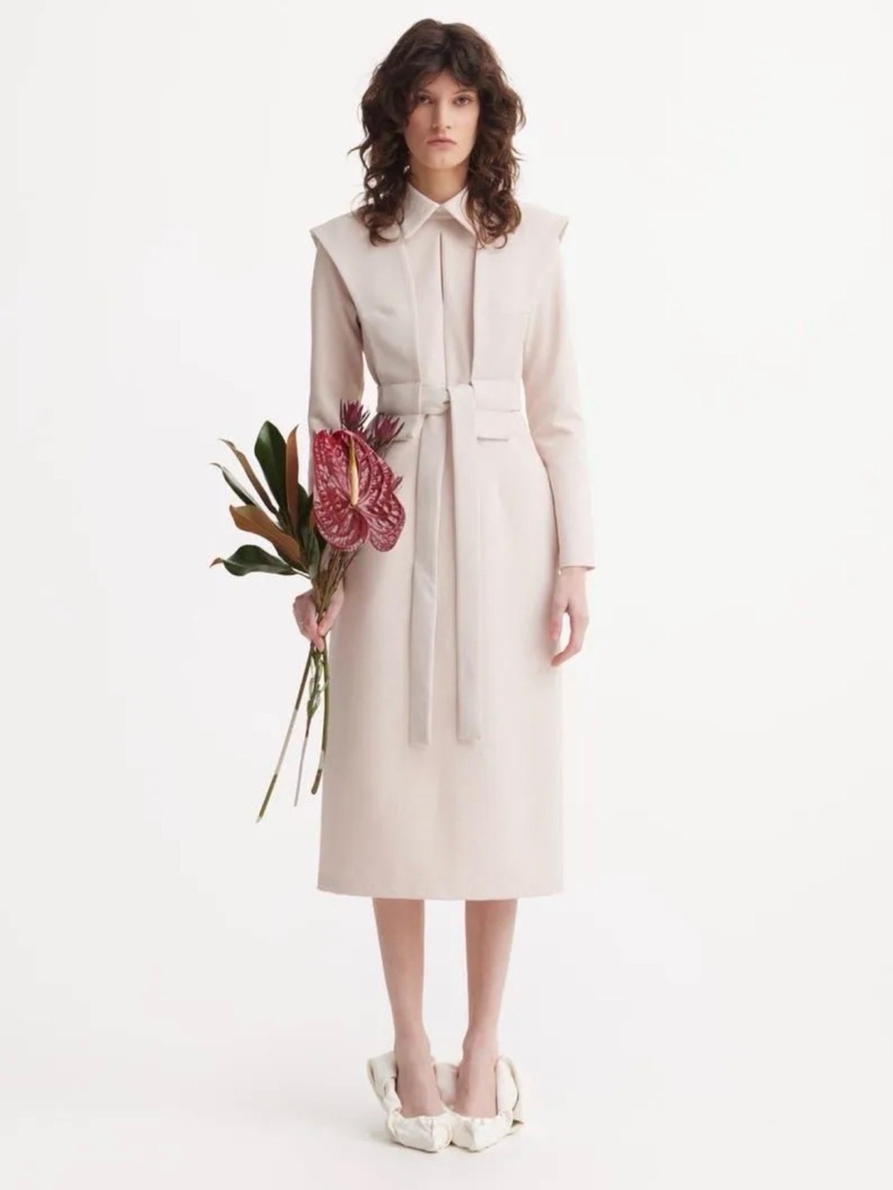 Julia Allert beige dress  Dress with pockets / Formal Dress